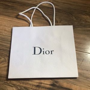 Dior white empty gift bag